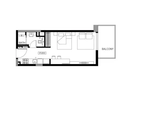Floor plan, Studio, 0 sq ft