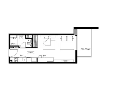 Floor plan, Studio, 0 sq ft