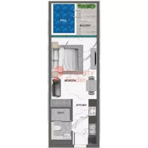 Floor plan, Studio, 0 sq ft