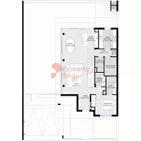 Floor plan, 5 Beds, 3,420 sq ft