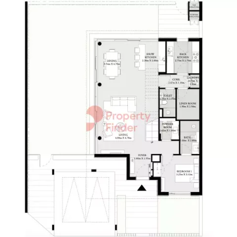 Floor plan, 4 Beds, 3,001 sq ft