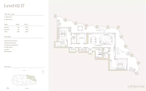 Floor plan, 2 Beds, 2,457 sq ft