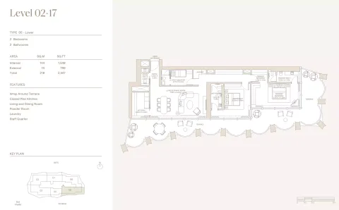 Floor plan, 2 Beds, 2,347 sq ft