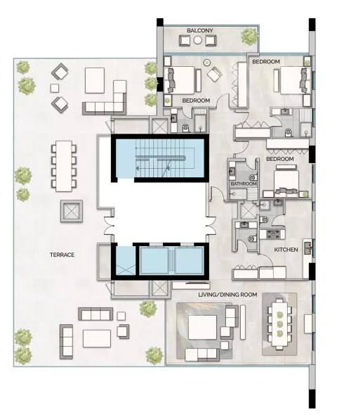Floor plan, 3 Beds, 1,922 sq ft