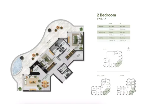 Floor plan, 2 Beds, 1,609 sq ft