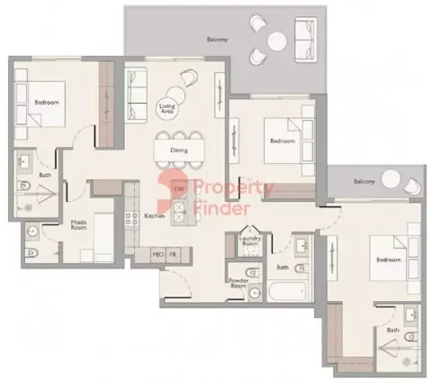Floor plan, 3 Beds, 1,720 sq ft