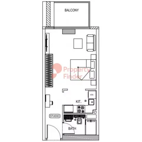 Floor plan, Studio, 0 sq ft
