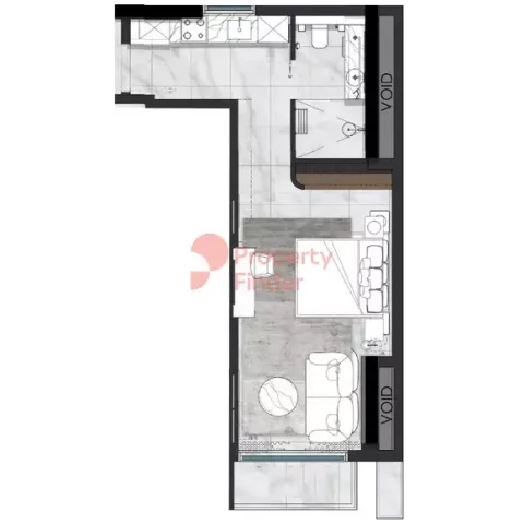 Floor plan, Studio, 468 sq ft