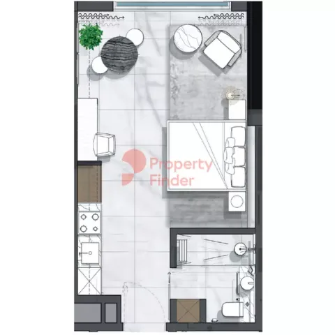 Floor plan, Studio, 403 sq ft