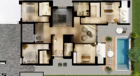 Floor plan, 4 Beds, 4,972 sq ft