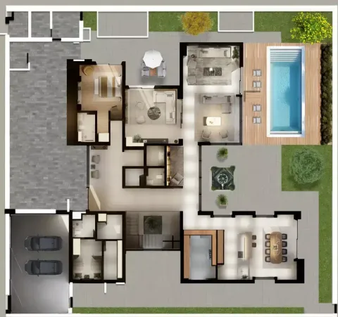 Floor plan, 6 Beds, 9,106 sq ft