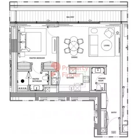 Floor plan, Studio, 764 sq ft