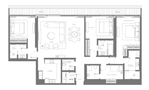 Floor plan, 3 Beds, 2,207 sq ft