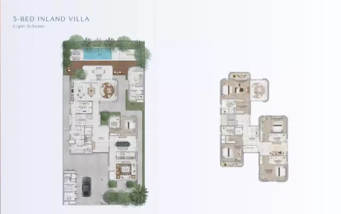 Floor plan, 5 Beds, 6,049 sq ft