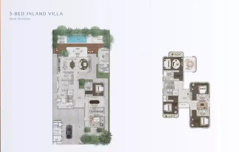 Floor plan, 5 Beds, 6,049 sq ft