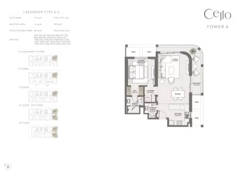 Floor plan, 1 Bed, 924 sq ft