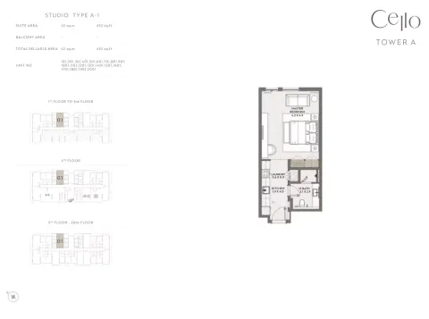 Floor plan, Studio, 452 sq ft