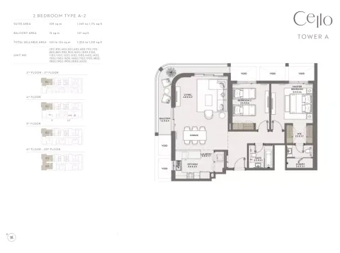 Floor plan, 2 Beds, 1,331 sq ft