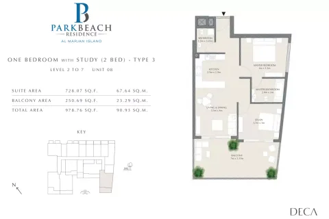 Floor plan, 1 Bed, 978 sq ft