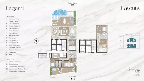 Floor plan, 4 Beds, 6,800 sq ft