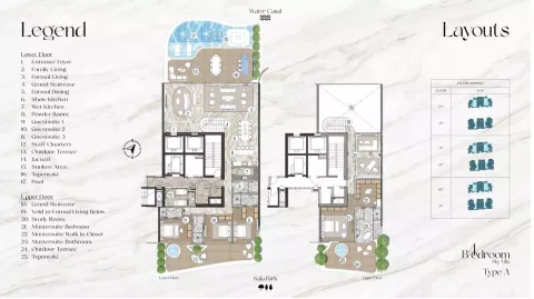Floor plan, 4 Beds, 6,800 sq ft