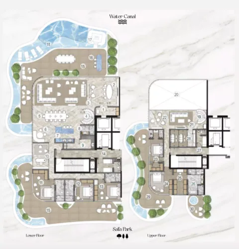 Floor plan, 5 Beds, 7,943 sq ft