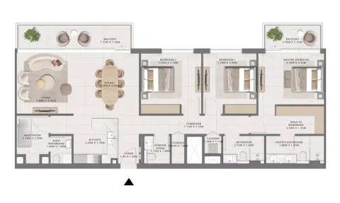 Floor plan, 3 Beds, 1,770 sq ft