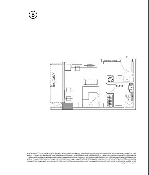 Floor plan, Studio, 0 sq ft