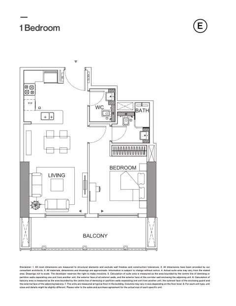 Floor plan, 1 Bed, 0 sq ft