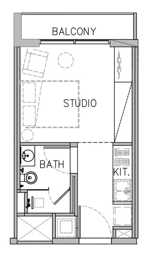 Floor plan, Studio, 317 sq ft