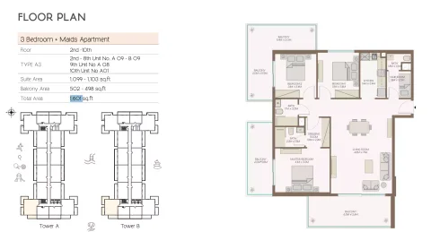 Floor plan, 3 Beds, 1,601 sq ft