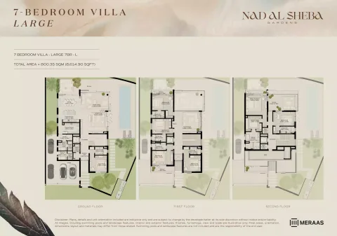 Floor plan, 7 Beds, 8,615 sq ft