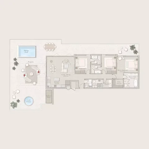 Floor plan, 3 Beds, 3,169 sq ft