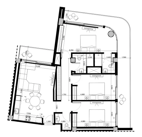 Floor plan, 3 Beds, 1,625 sq ft