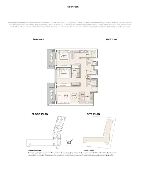 Floor plan, 2 Beds, 1,263 sq ft