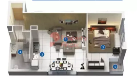 Floor plan, 1 Bed, 653 sq ft