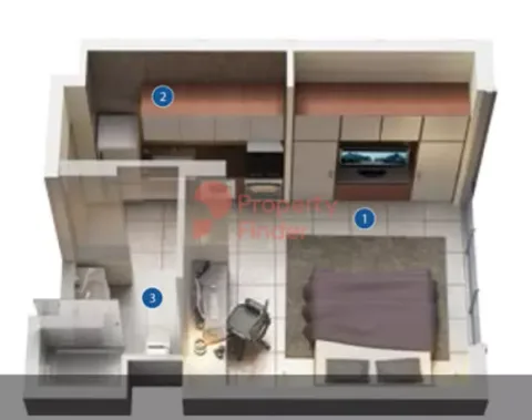 Floor plan, Studio, 281 sq ft