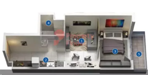 Floor plan, Studio, 447 sq ft
