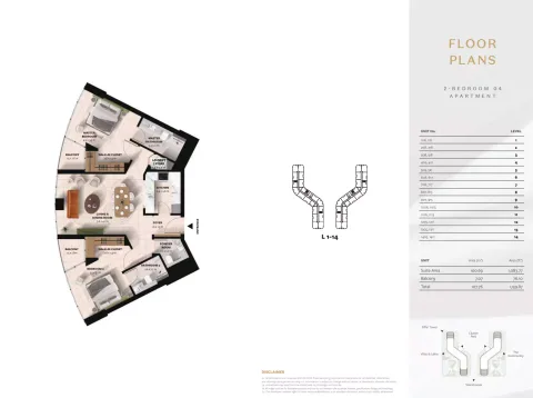 Floor plan, 2 Beds, 1,159 sq ft