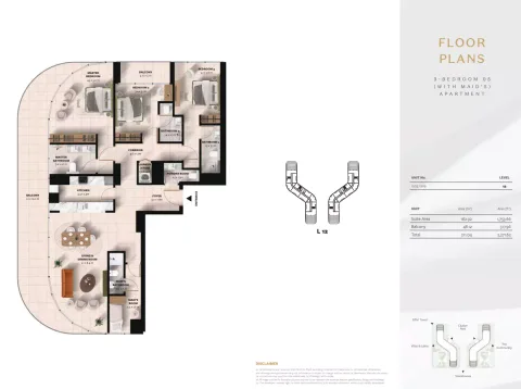 Floor plan, 3 Beds, 2,271 sq ft