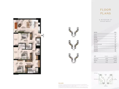 Floor plan, 3 Beds, 1,534 sq ft