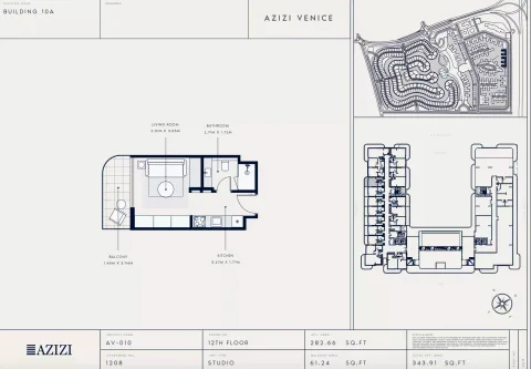 Floor plan, Studio, 343 sq ft