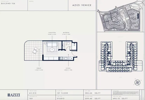 Floor plan, Studio, 492 sq ft