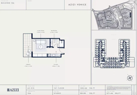 Floor plan, Studio, 371 sq ft