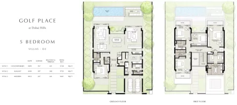 Floor plan, 5 Beds, 5,728 sq ft