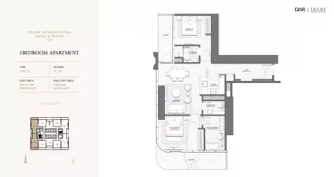 Floor plan, 2 Beds, 1,080 sq ft