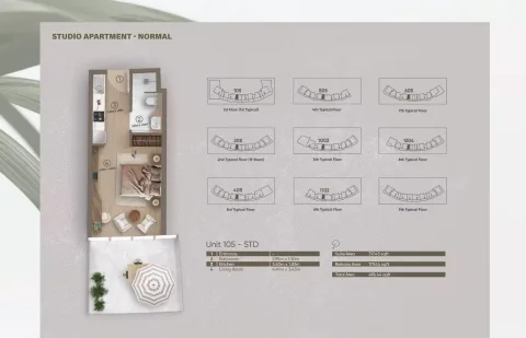 Floor plan, Studio, 496 sq ft