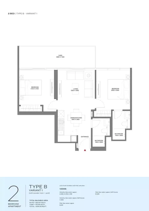 Floor plan, 1 Bed, 806 sq ft