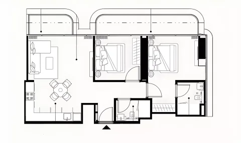 Floor plan, 2 Beds, 1,015 sq ft