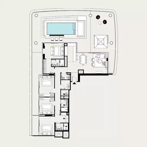 Floor plan, 4 Beds, 3,482 sq ft